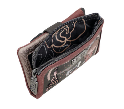 Portofel casual, dama, ANEKKE 41809-912, negru, piele ecologica